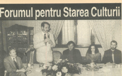 Inițiativa Fundației „Forumul pentru Starea Culturii”:                        Un pas spre revitalizarea culturii românești în timpuri de criză