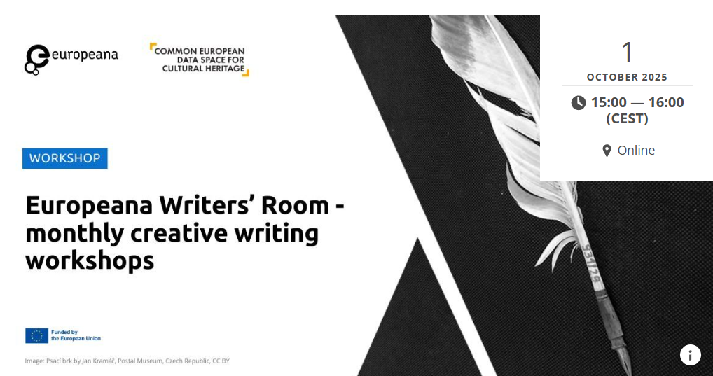 Europeana Writers’ Room – Ateliere lunare de scriere creativă